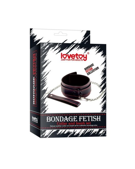 collar and leash bondage noir