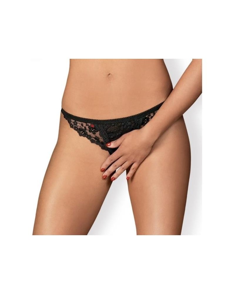 letica crotchless thong noir