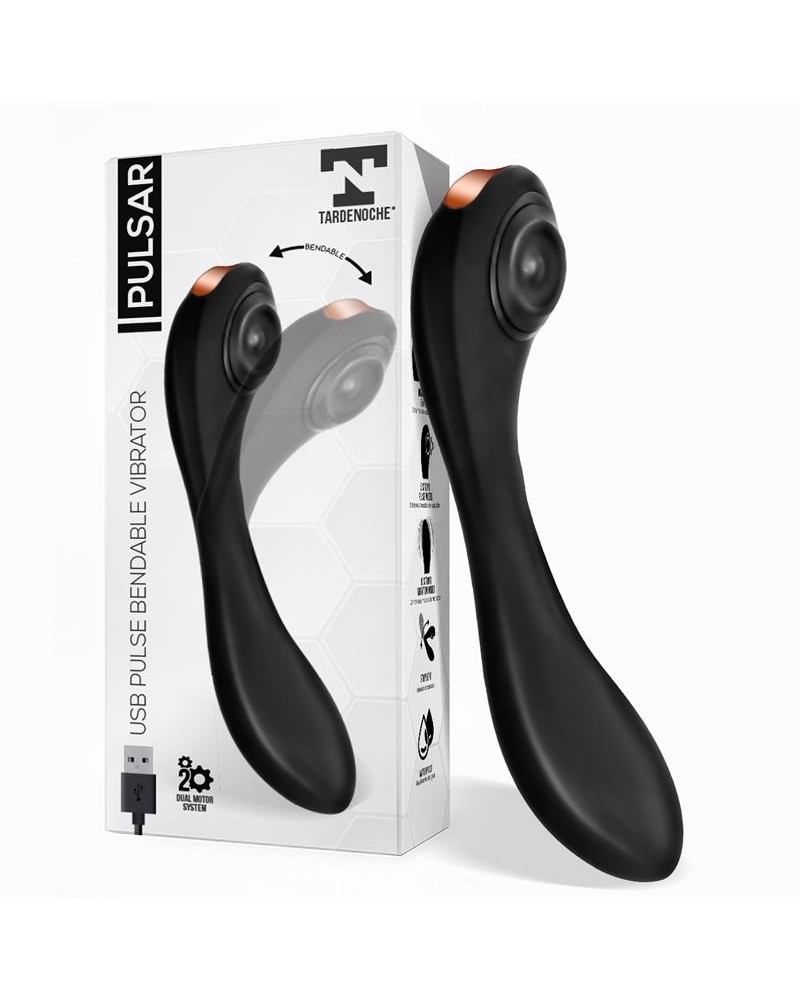 pulsar articulated skeleton vibrator with pulsation silicone usb