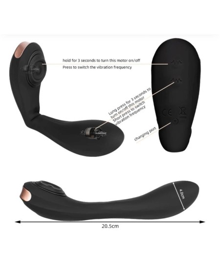 pulsar articulated skeleton vibrator with pulsation silicone usb