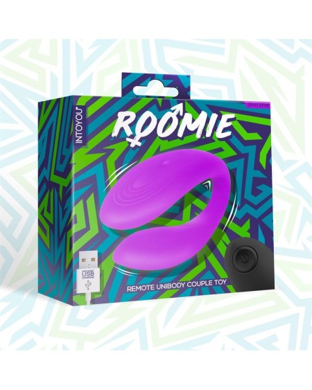 roomie couples vibrator unibody liquid silicone remote control usb