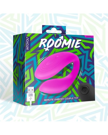 roomie couples vibrator liquid silicone unibody remote control usb