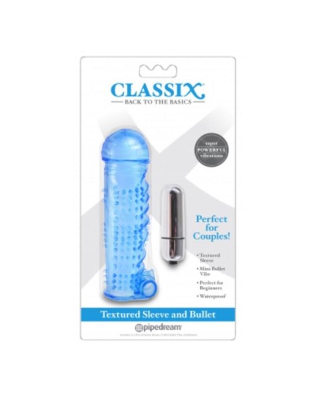 duo textured sleeve and mini bullet blue