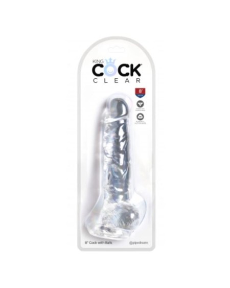 réaliste dildo with testicles 8 clear