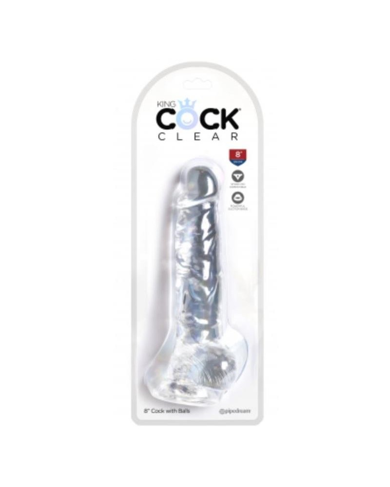 réaliste dildo with testicles 8 clear