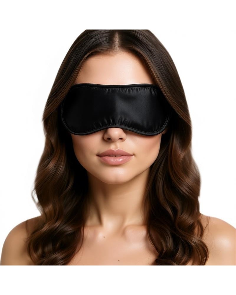 satin blindfold noir