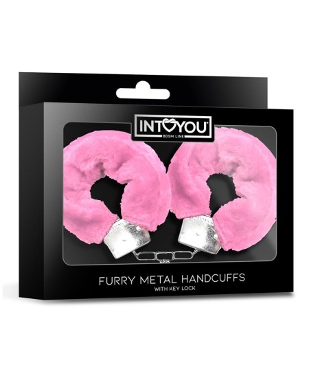 furry metal handcuffs rose