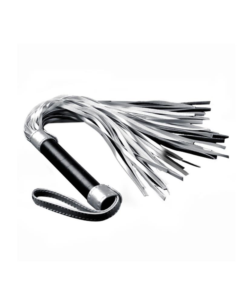 flogger faux leather silver and noir