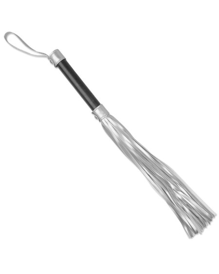 flogger faux leather silver and noir