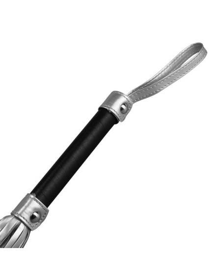 flogger faux leather silver and noir