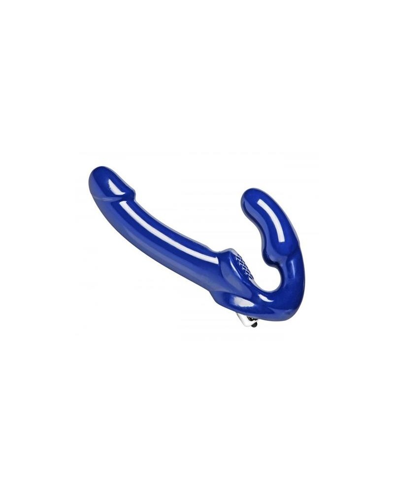 revolver ii vibrant strapless strap on dildo blue