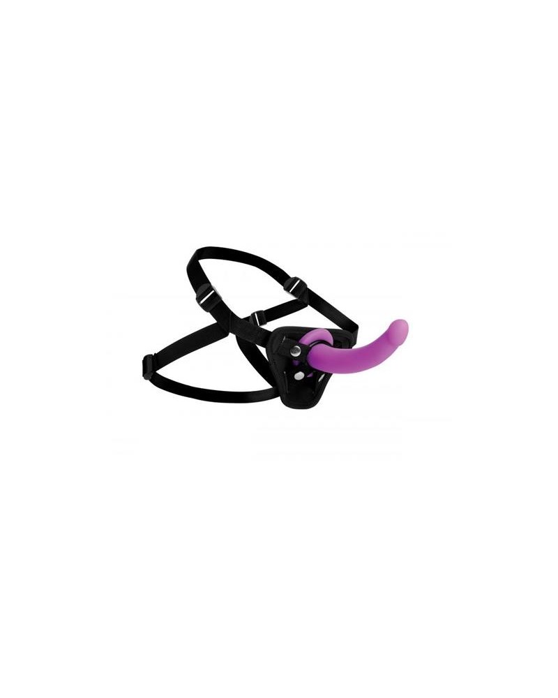 navigator silicone g-spot dildo with harness violet