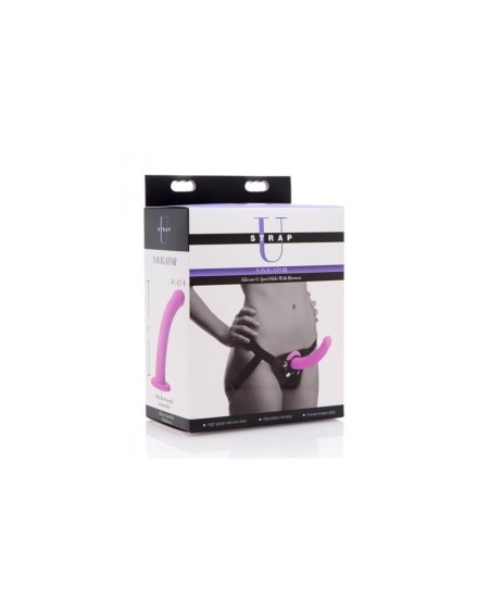 navigator silicone g-spot dildo with harness violet