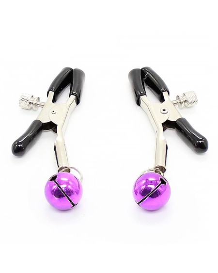 nipple clamps with violet bell