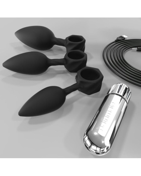 set of 4 anal training plugs with vibration