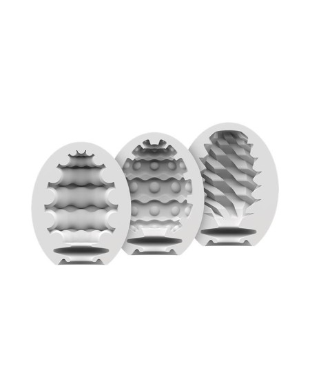 set of 3 masturbator egg riffle, bubble and fierce