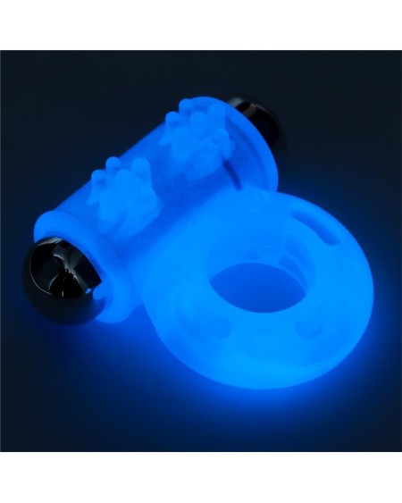 lumino play vibrant penis ring blue light