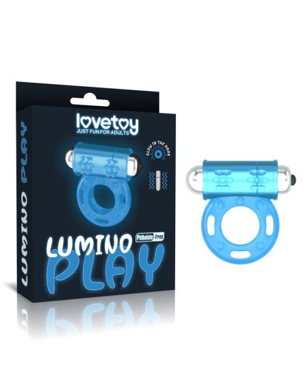 lumino play vibrant penis ring blue light
