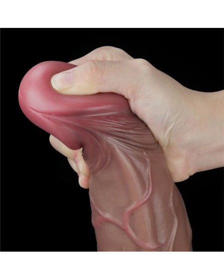 dual layered platinum silicone dildo 11.5