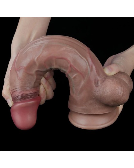 dual layered platinum silicone dildo 11.5