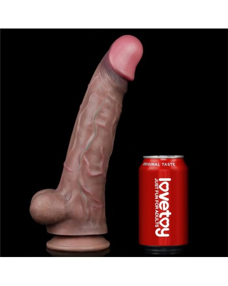 dual layered platinum silicone dildo 11.5