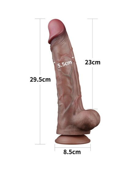 dual layered platinum silicone dildo 11.5