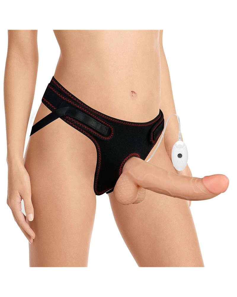 strap-on with vibrant dildo and remote control 8.5