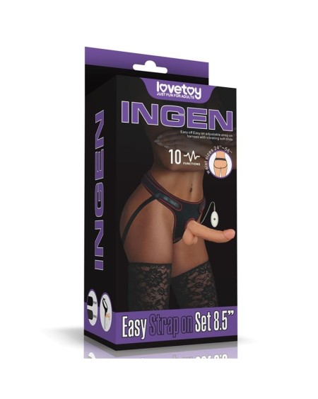 strap-on with vibrant dildo and remote control 8.5