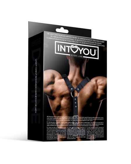 fabrio male chest bondage harness vegan leather