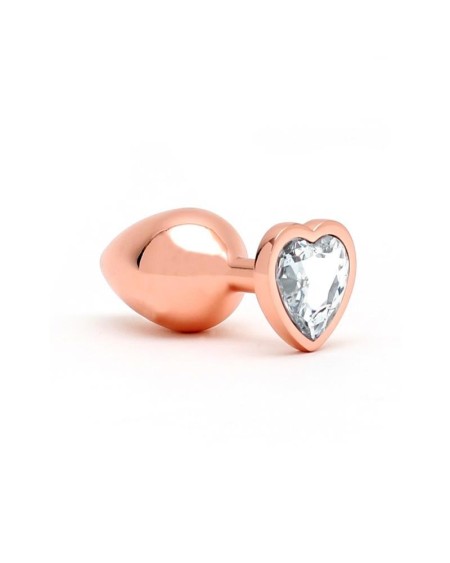pisa heart shaped butt plug rose gold