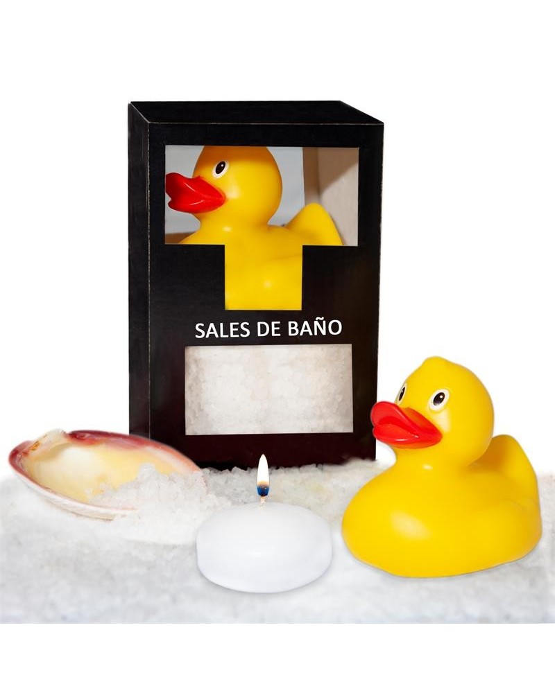 set bath salts coconut duck, candle and shell 150 gr