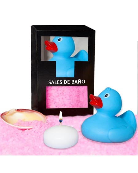 set bath salts rose duck, candle and shell 150 gr