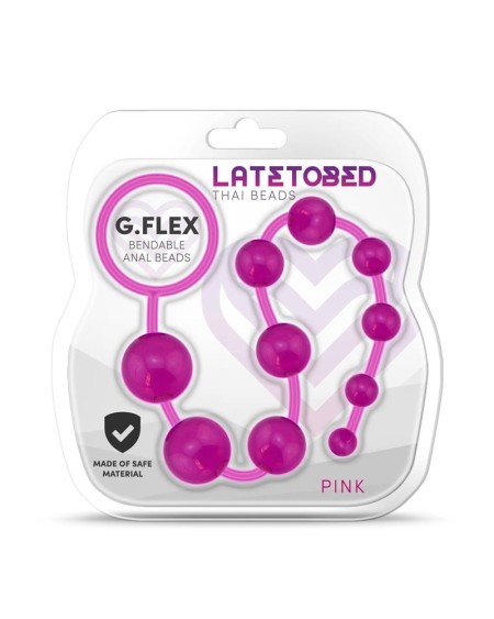 g.flex bendable thai anal beads rose