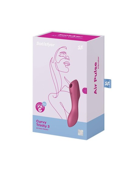 curvy trinity 3 vibe and clitoris sucker triple stimulator usb red