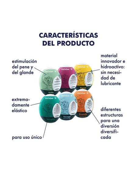 set 6 units masturbador egg