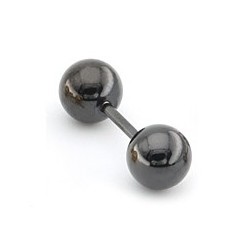 Clou d'oreille Ball Duo Noir