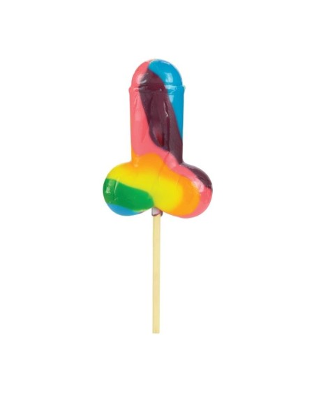 rainbow penis shaped lollipop