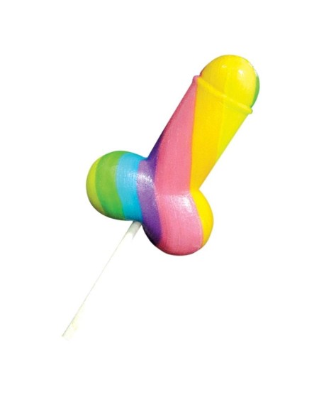 rainbow penis shaped lollipop