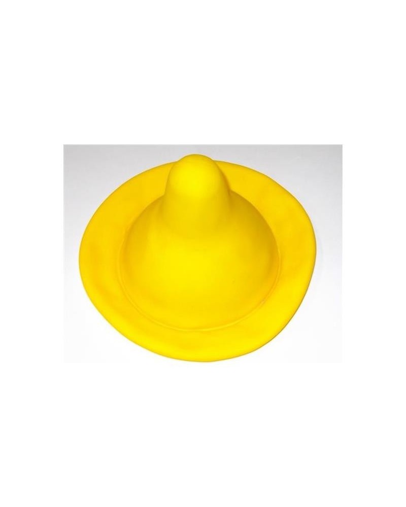 yellow condom cap