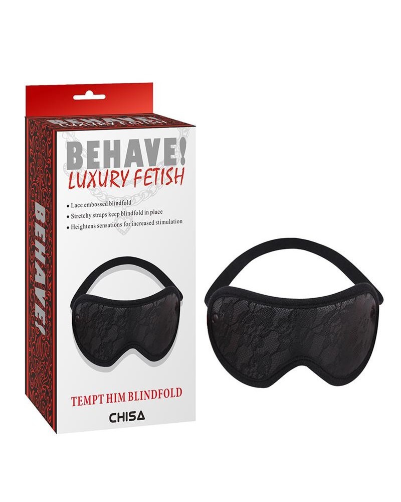 blindfold with lace tempt him