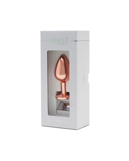 pisa butt plug with jewel pisa rose gold
