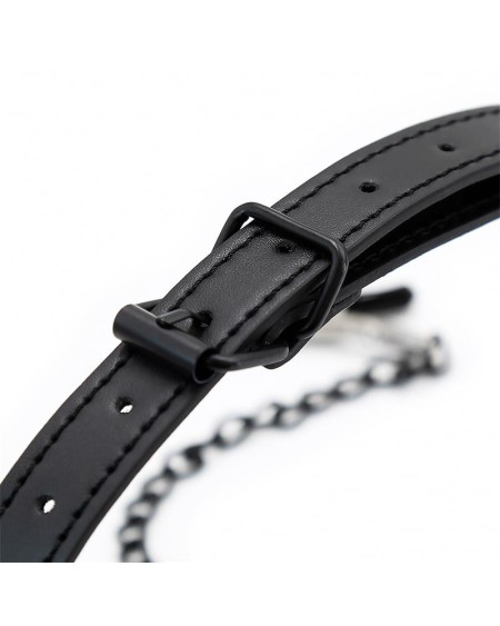 o ring gag and nipple clamps vegan leather