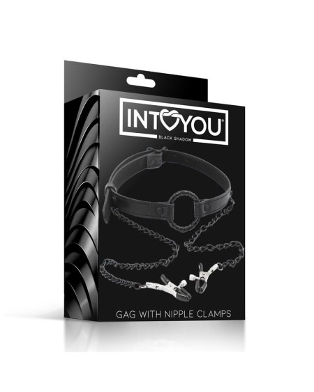 o ring gag and nipple clamps vegan leather