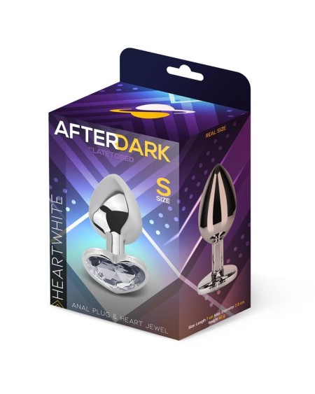 heart shaped butt plug white size s