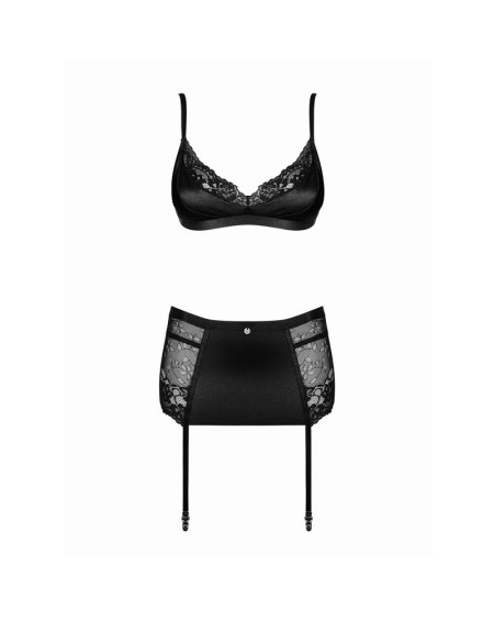 blanita 3 piece lace suspender set