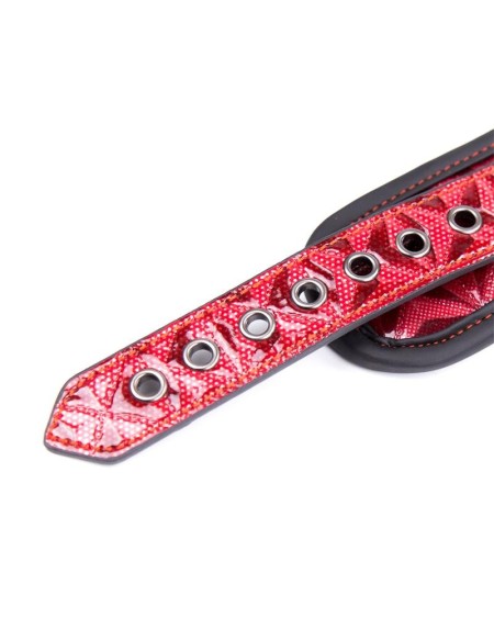 adjustable collar with leash diamond vegan leather