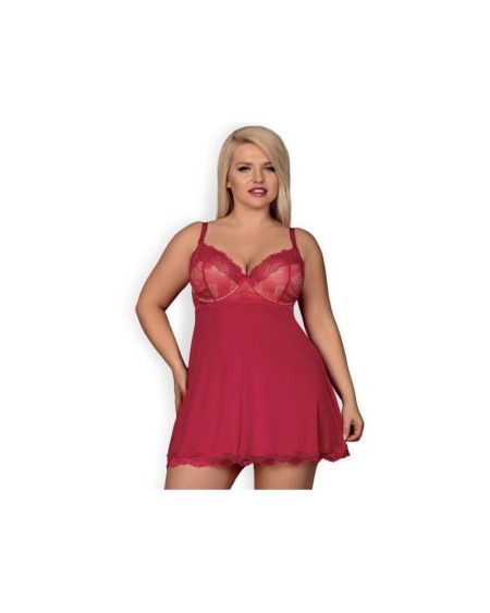 rosalyne babydoll and thong red size sm