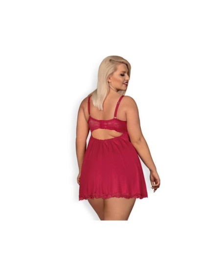 rosalyne babydoll and thong red size sm