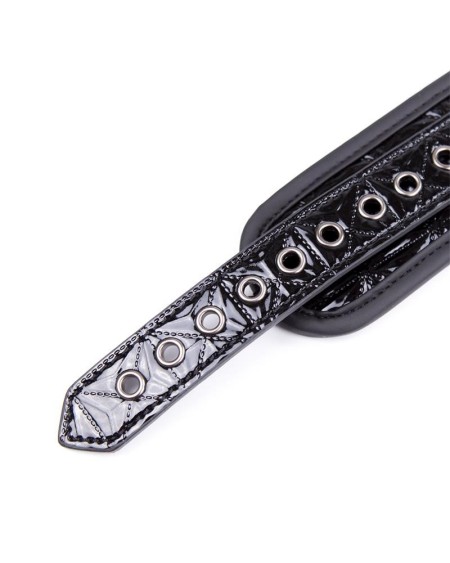 collar with leash sapphire vegan leather