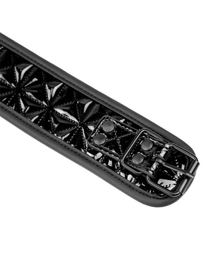 collar with leash sapphire vegan leather